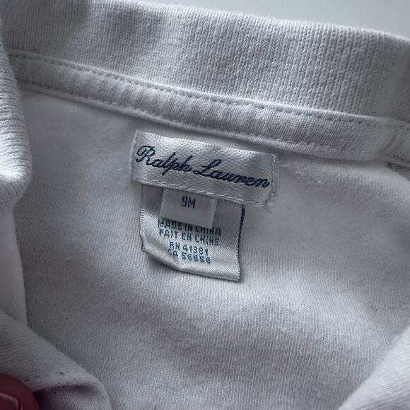 Ralph Lauren White Polo Coverall - Size 9 Months - Picture 4 of 5